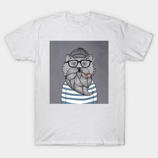 The Fisherman T-Shirt by KilkennyCat Art